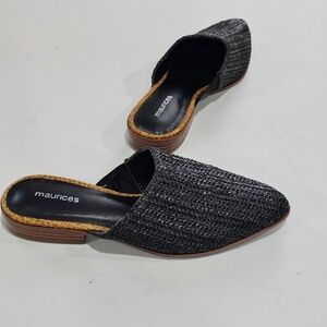 Maurices Tessa Black Woven Women's Flats/Mules Size 8.5